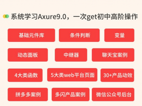 产品设计，Axure9.0原型实战班视频课程!