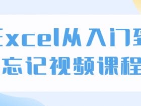 Excel从入门到忘记视频课程！