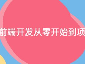 368集前端开发从零开始到项目实战！