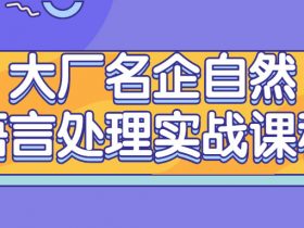 大厂名企自然语言处理实战课程!