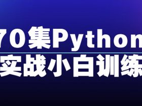 470集Python全能实战小白训练营！