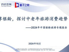 专业报告，2024年中国银龄旅游专题报告！